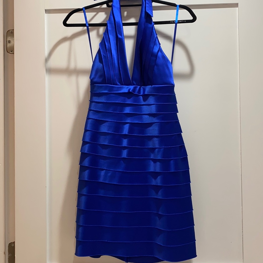 BCBG sapphire blue cocktail dress